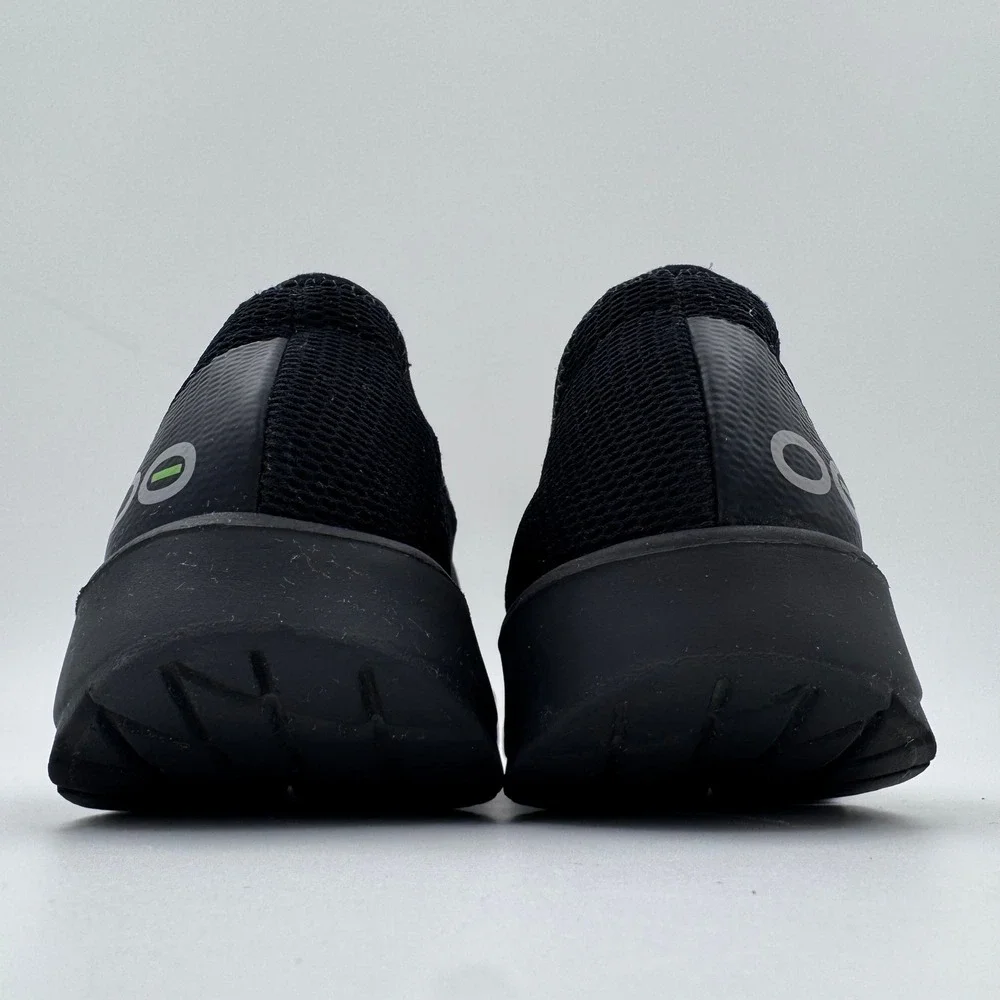 Oofos OOmg Mesh Low Black Recovery Walking Shoes Womens 6 Slip On Travel Comfort